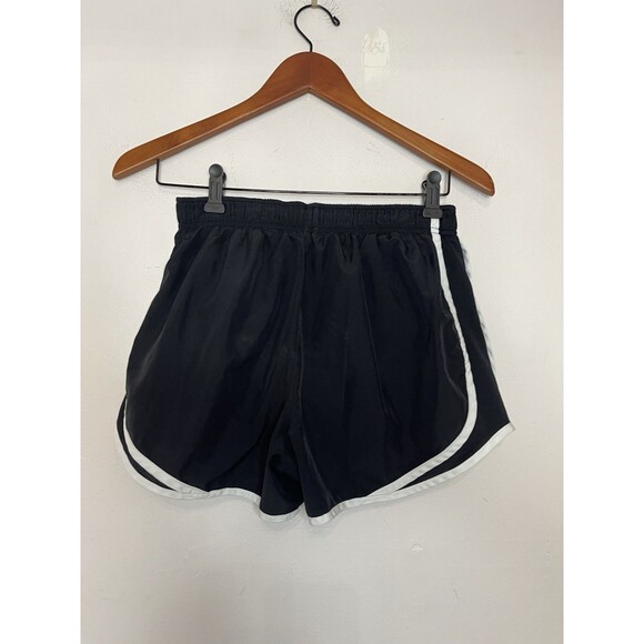 Nike Dri Fit Womens Small Black White Lined Running Shorts 3" Active Wear - Picture 7 of 7